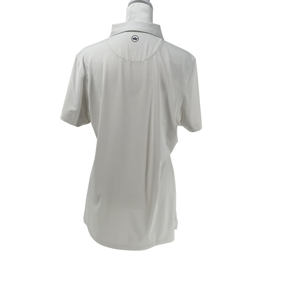 Womens Peter Millar White Golf Polo L Performance UPF 50 Sporty Resort Coastal - Picture 6 of 11